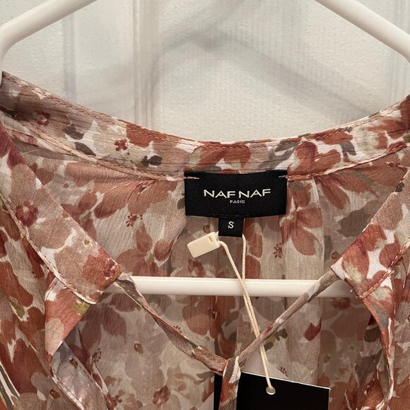 NAF NAF Flowy Blouse Size Small - Picture 2 of 3